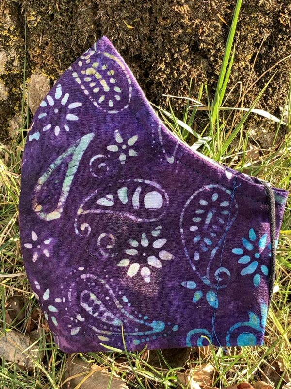 Purple Paisley face mask