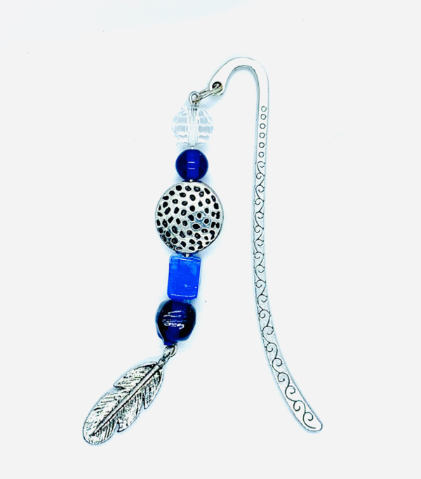 Blue Feather Bookmark or Suncatcher