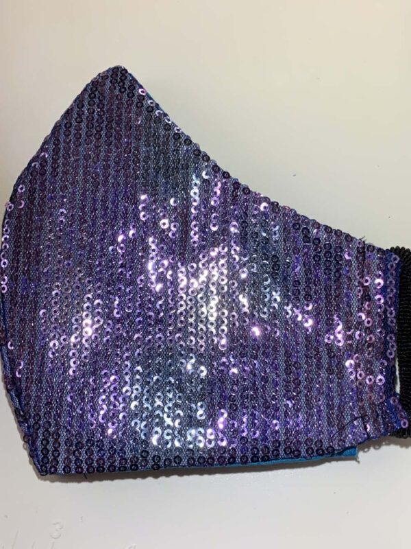 Special Occasion Face Mask Purple Sequins