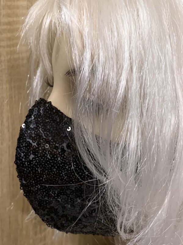 Special Occasion Face Mask Black Sequins