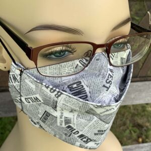 Newsprint No Fog 3D Face Mask