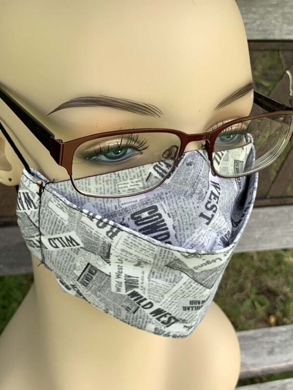 Newsprint No Fog 3D Face Mask